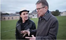  ?? ?? ‘Those triggered by sexual violence and child abuse should give this programme the widest possible berth’ … Ex-Bay City Roller Pat McGlynn (left) speaks to Nicky Campbell in Secrets of the Bay City Rollers. Photograph: ITV