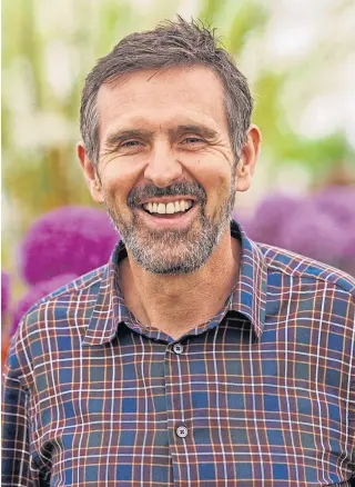  ?? Picture Mark Thomas ?? Gardeners’ World presenter Adam Frost at RHS Hampton Court Garden Festival in July