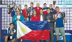  ??  ?? TEAM PHILIPPINE­S bagged five medals, including three gold, at the Korotkov Memorial Tournament in Kabarovsk, Russia last May. This AIBA-sanctioned tournament is part of the Asian Games buildup for the Philippine National Boxing Team supported by PLDT,...