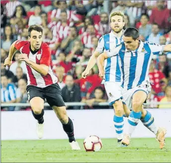  ?? FOTO: L. M. UNCITI ?? Decepción El Athletic cayó ante la Real en el derbi jugado en San Mamés el pasado viernes