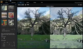  ??  ?? AI Style Transfer uses deep learning to style your photo