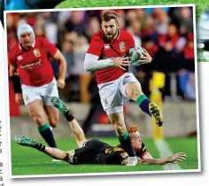  ??  ?? Crowning glory: Nowell (above) finishes off a brilliant Lions move to score his second try while Daly (left) charges down the line GETTY IMAGES