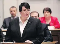  ?? PAUL DALY / THE CANADIAN PRESS FILES ?? Newfoundla­nd and Labrador Finance Minister Cathy Bennett says she has been repeatedly attacked online.