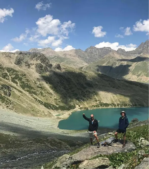  ??  ?? LIFE SHOULD BE AN ADVENTURE: East Londoner Marc Schroeder has found liberty in the heights of Kashmir, Nepal