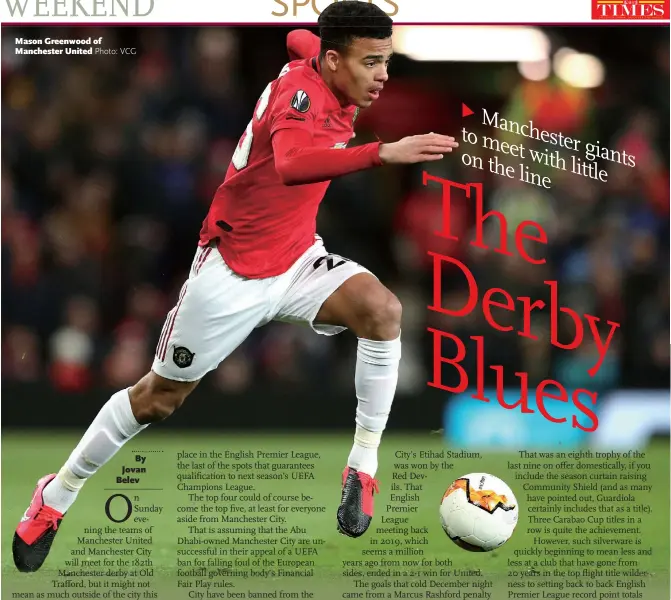  ??  ?? Mason Greenwood of Manchester United