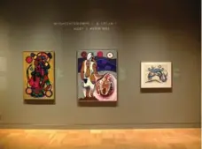  ?? MURRAY WHYTE/TORONTO STAR ?? In the exhibition’s “Hurt” section, works by Norval Morrisseau, Blake Debassige and Carl Ray address tragedies, like suicide or substance abuse.