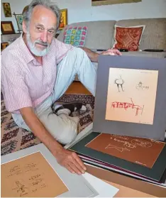  ?? Foto: Langhans ?? Auf seiner Reise durch den Jemen hat Fritz Kortler sabäische Kunst aus der Zeit von Königin Saba entdeckt. Seine Skizzen erscheinen nun im Buch.