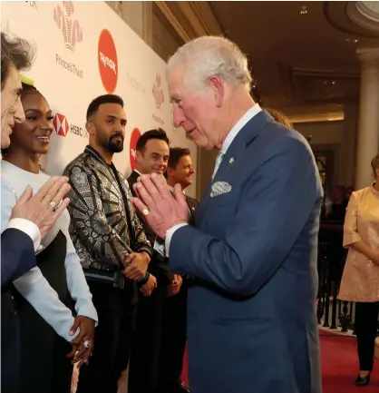  ??  ?? Prince Charles at a London Palladium event on March 11, main, and on March 12 at Mansion House