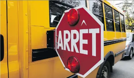  ?? DAVE SIDAWAY ?? A study commission­ed by the Quebec transport department found that drivers routinely fail to stop for school buses loading and unloading children. This speaks to the larger issue of the scarcity of civility on our roads, writes Allison Hanes.