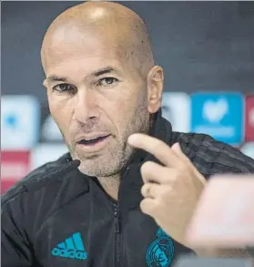  ?? FOTO: EFE ?? Zidane, resignado Las bajas del equipo no le impiden ser optimista