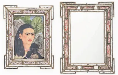  ??  ?? Fulang Chang y yo. Frida Kahlo y un espejo al lado, para que el espectador sea parte de la obra.