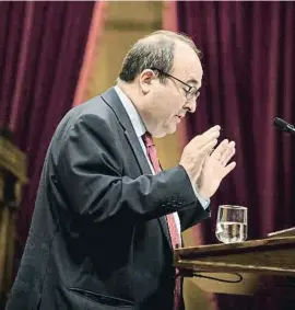  ?? ANA JIMÉNEZ ?? El ministre de Cultura i Esports, Miquel Iceta, al Parlament