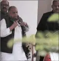  ?? Prem Nath Pandey ?? Mulayam, Amar Singh set out for EC office Monday.