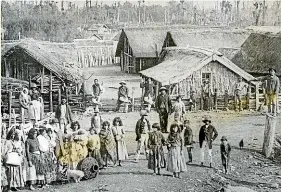  ??  ?? A view of Parihaka Pa in south Taranaki during the 1880s. On November 5, 1881, the pacifist Ma¯ ori community was invaded by 1600 Crown troops.