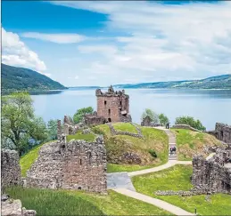  ??  ?? The spectacula­r ruins of Urquhart Castle on Strone Point