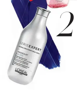  ?? KNOW YOUR HUES While purple shampoos are known for removing brass in blonde hair, blue shampoos are designed to counteract orange tones in brunette hair ??