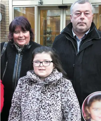  ??  ?? Kathleen and John Conroy with daughter Sorcha. Inset right: Aibha Conroy