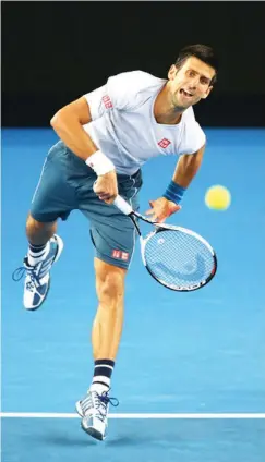  ??  ?? Novak Djokovic of Serbia in action at the 2017 Australian Open