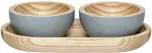  ??  ?? JUST A DASH
Use these bowls as pinch pots for chilli flakes and spices. Painted grey wooden dipping bowls,
£24, Life Story at Trouva