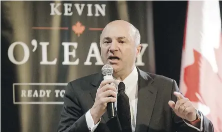  ?? LYLE ASPINALL ?? Kevin O’Leary told a Calgary crowd Prime Minister Justin Trudeau has “no idea what he’s doing.”