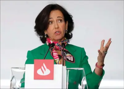  ?? EFE ?? Ana Botín, presidenta de Banco Santander.