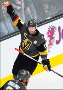  ?? Josh Holmberg ?? Las Vegas Review-journal James Neal leads the Golden Knights with 10 goals and the team has eight players with five goals or more.