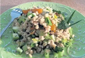  ?? Cathy Thomas, Orange County Register ?? This salad combines cooked barley with lightly candied kumquats and tarragon.