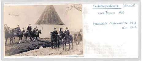  ?? FOTOS: STEPHANSRE­ITER ?? Diese historisch­e Postkarte zeigt die Stephansre­iter im Jahr 1911 oder 1912.