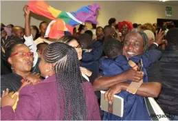  ??  ?? JUNE PRIDE: Jubilation in June 2019 as the court ruled in favour of the LGBTIQ+ community