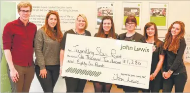  ?? Picture: Alan Langley FM3986355 ?? Luke Underdown, of the East Kent Hospitals Charity, Georgina Varnals, Leigh Knight and Charlotte Bassett receive the cheque from Jay Millson, Charlotte Weeks and Charlotte Watkins