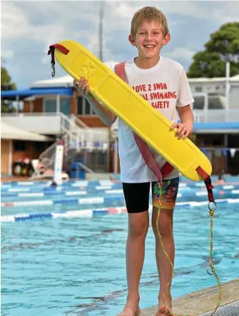  ?? PHOTO: KEVIN FARMER ?? KEEN SWIMMER: Seamus Graham, 9, is excited to take part in the Downs Little Lifeguards program.