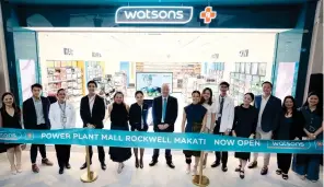  ?? ?? Watsons Power Plant store opening with Watsons executives, brand partner and mall officers.