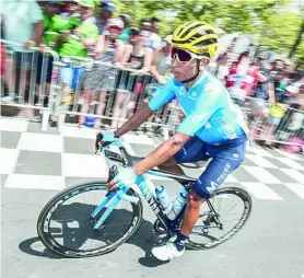  ?? MOVISTAR TEAM / BETTINI PHOTO ?? Nairo, durante la undécima etapa del Tour