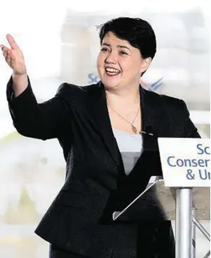  ??  ?? REACH OUT: Scottish Tory leader Ruth Davidson calls for more deal-making