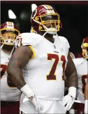  ?? RICK SCUTER — THE ASSOCIATED PRESS ?? The 49ers filled a need on the offensive line Saturday by trading with Washington for tackle Trent Williams.