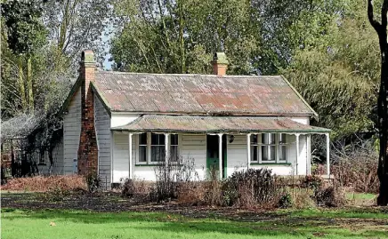  ??  ?? A taonga was found during preparatio­ns to restore the Arnold Cottage on Cambridge Rd.