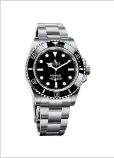  ??  ?? Oyster Perpetual Submariner in Oysterstee­l