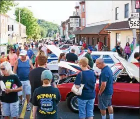  ?? JESI YOST — DIGITAL FIRST MEDIA ?? Building A Better Boyertown hosted the 11th Annual Cruise Night on July 28.