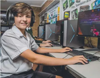  ??  ?? Somerset College E-Sports team member Cameron Bryan, 12.
Picture: Jerad Williams