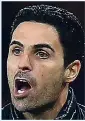  ??  ?? BIG GAP: Mikel Arteta