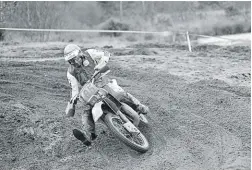  ?? ?? Derrick Edmondson taking part in the Army Motor Cycling Associatio­n’s Natterjack Enduro in 1983. [Photo by Nick Nicholls]