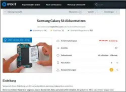  ??  ?? Auf der Website von ifixit erhalten Sie für viele Geräte die Einschätzu­ng eines Experten, wie komplex die Reparatur ist, welche Werkzeuge Sie benötigen und welche Gesamtkost­en damit verbunden sind.