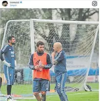  ??  ?? El Instagram de Leo. Posteó una foto con Sampaoli.