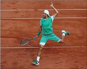  ??  ?? Lucas Pouille jouera contre Albert Ramos, ce vendredi à Roland-Garros.