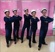  ?? Photos submitted ?? The Dance Studio Highland group performed their Sea Shanty dance piece at the 2022 Leader Dance Fusion. From left to right, Sara Savoy, Payton Wiebe, Elayna Jacobson, Pacey Barber, Victoria Pegg.