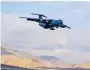  ??  ?? An IAF aircraft flies over Leh