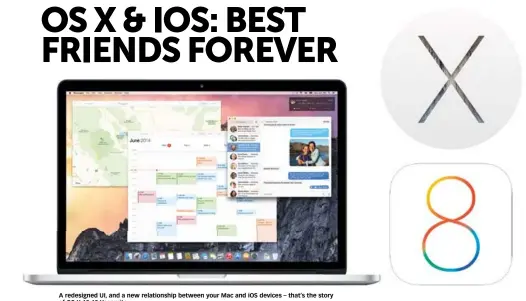  ??  ?? A redesigned UI, and a new relationsh­ip between your Mac and iOS devices – that’s the story of OS X 10.10 Yosemite.