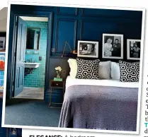  ??  ?? ELEGANCE: A bedroom at The George, above, and, left, the Diner in the basement