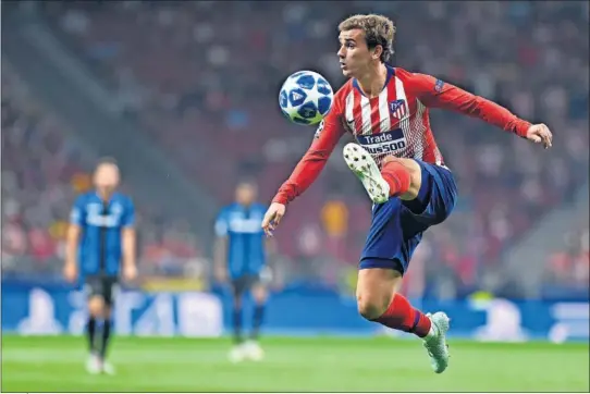  ??  ?? ESTRELLA. Griezmann, en el pasado partido de Champions ante el Brujas, en el que hizo dos goles.