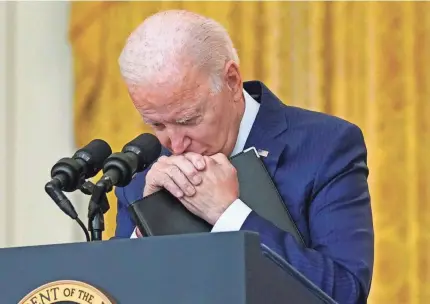  ?? AP ?? President Joe Biden said after the attack that the perpetrato­rs cannot hide, and he vowed to strike back at the Islamic State group’s Afghanista­n affiliate.